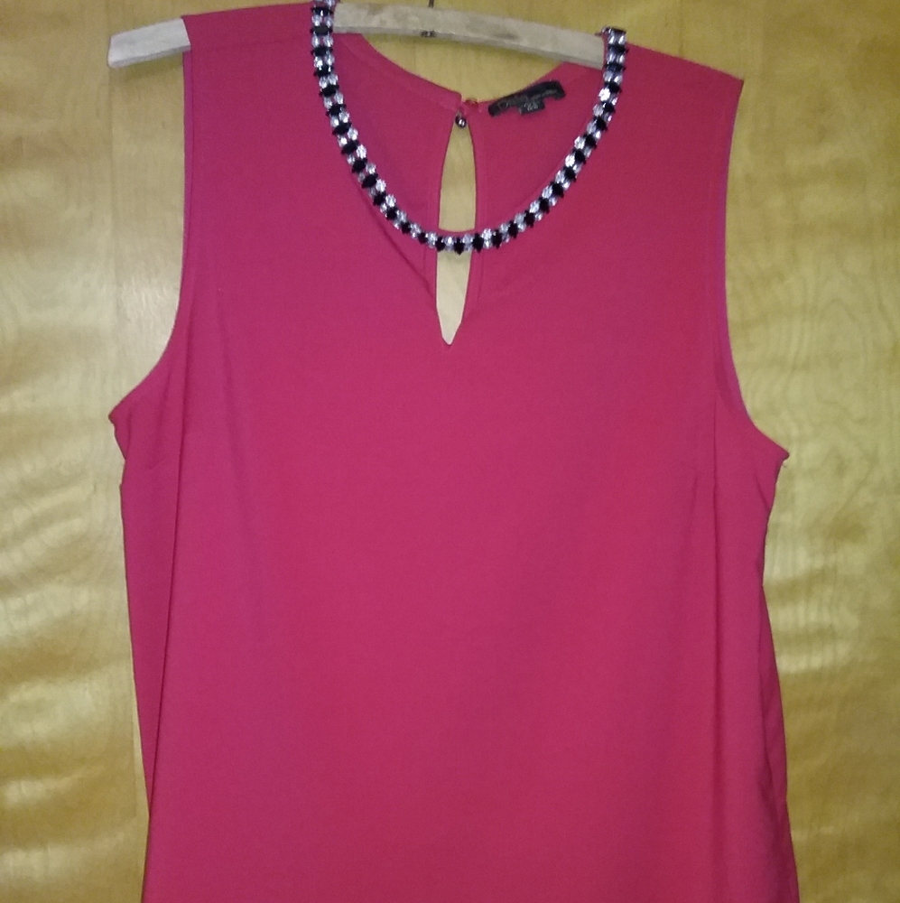 Beaded Sleeveless Blouse